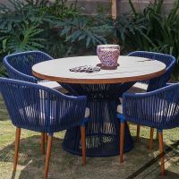 Conjunto Plaza Fibra Corda Náutica com Madeira