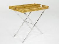 Mesa Bandeja Vidri Aluminio