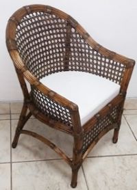 Poltrona Dallas Fibra Natural Rattan com Junco